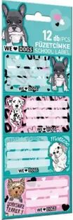 Etichete școlare Lizzy Card We Love Dogs - 12 buc