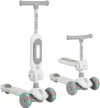 Trotinetă pentru copii 2 în 1 Byox - StreetPro, gri