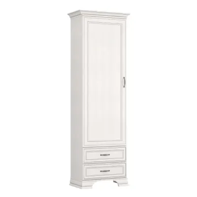 Biblioteca TIFFANY II, 1 usa, 2 sertare, crem fineline, 69x39,9x212,1 cm