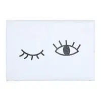 Covoraș de baie alb din amestec de bumbac Really Nice Things Eyes, 40 x 60 cm