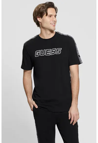 Tricou cu decolteu rotund pentru fitness - Alb/Negru