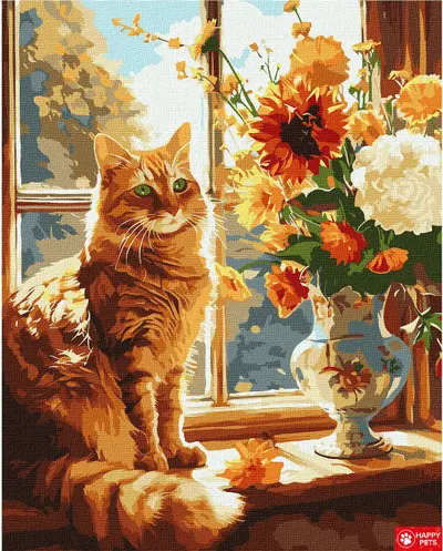 Set pentru pictură după numere Ideyka - Pisică, 40 x 50 cm