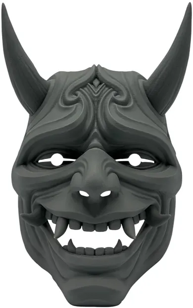 Print 3D 3D Morph Lab - Oni half,mască de față, gri