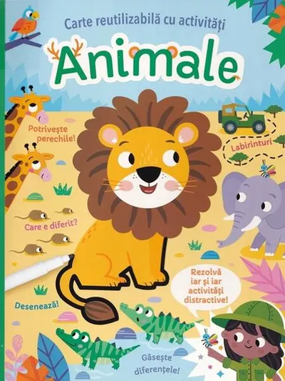 Animale. Carte reutilizabilă cu activități - Paperback - ***