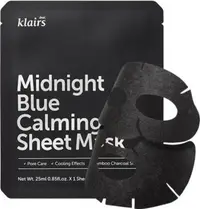 Dear Klairs Midnight Blue Mască de față cu folie, 25 ml