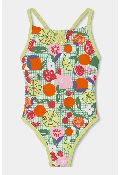Costum de baie intreg cu imprimeu cu fructe - Multicolor