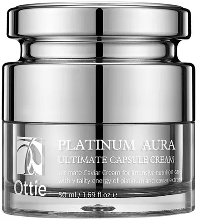 Ottie Platinum Aura Cremă de față rejuvenantă cu caviar negru și platină, 50 ml