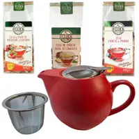 Pauza cu Fructe, Ceainic cu infuzor si 3 ceaiuri de fructe