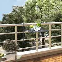 Gossi masa de balcon, negru, 60x40 cm, otel