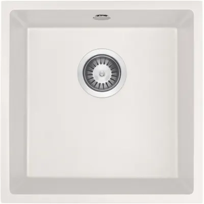Chiuveta bucatarie compozit Deante Corda, montare sub blat, 44 cm, alb