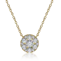 Lant cu pandantiv din aur galben cu diamante de 1.14ct