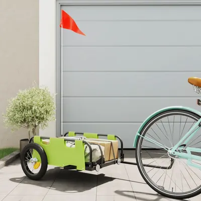 Gossi remorca de bicicleta, verde, textil oxford si fier