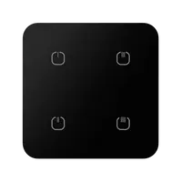 Controler tactil, rotunjit - 4 butoane, sticla neagra