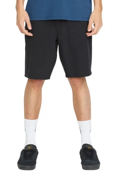 Pantaloni scurti cargo din amestec de bumbac cu model uni