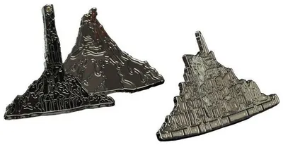 Weta Movies: Stăpânul Inelelor - set de insigne Minas Tirith & Mount Doom