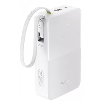 Baterie Externa Baseus EnerFill Bipow2 Pro, 20000mAh, 22.5W, QC + PD, 1 x USB-A - 2 x USB-C, Alba E0027700