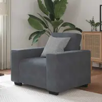 Gossi canapea scaun gri inchis 60 cm catifea