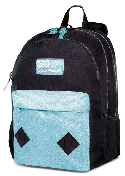Ghiozdan școlar Cool Pack Hippie - Blue Glitter