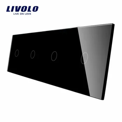 Panou Intrerupator 4 x simplu Negru