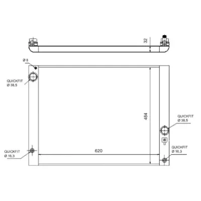 Radiator, racire motor NRF 58320