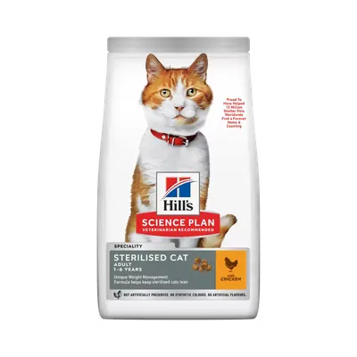 Hrana uscata pisici, Hill's Science Plan Feline Adult Sterilised Cat Chicken, 15 kg