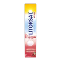 Electroliti cu aroma de cirese Litorsal, 24 comprimate efervescente, Zdrovit