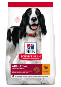 Hrana uscata caini, Hill's Science Plan Canine Adult Medium Chicken, 14 kg
