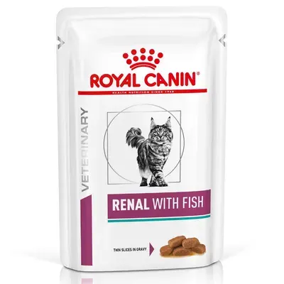 Set 12 buc x 85 gr Hrana dietetica pentru pisici Royal Canin Renal cu peste