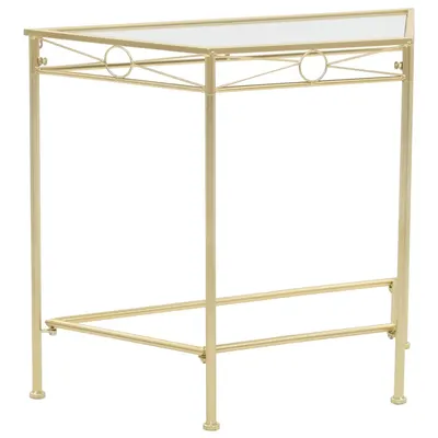 vidaXL Masă laterală stil vintage, auriu, 87 x 34 x 73 cm, metal