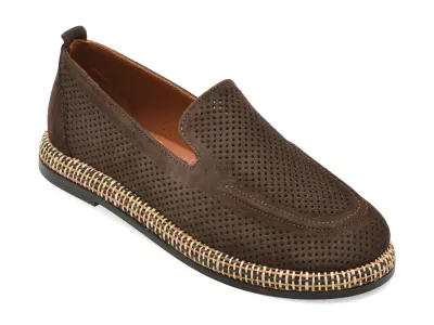 Mocasini GRYXX maro, 481264, din piele intoarsa