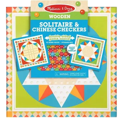 Joc de societate 2 in 1 Solitaire si Sah chinezesc - Melissa & Doug