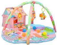 Salteluta pentru gimnastica bebelusului Cangaroo - Happy Farm, roz