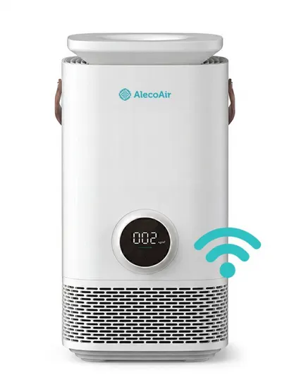 Purificator si umidificator AlecoAir PU52 Nuo, WiFi, Capacitate umidificare 850 ml/h, True HEPA, Lampa UV-c, Ionizare, PM 2.5
