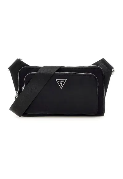 Geanta crossbody cu logo discret Milano - Negru