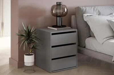 Noptiera Mat 1 , Gri, 50x60hx47 Cm