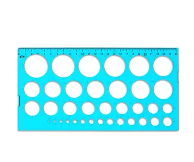 Sablon 25 cm, forma cercuri, Rio