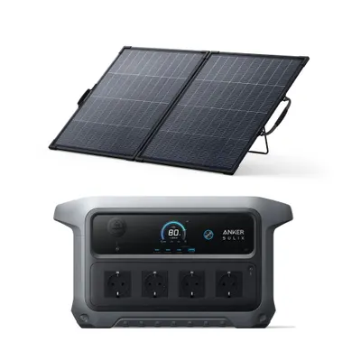 Kit stație de alimentare Anker SOLIX C2000 Gen 2 cu panou solar bifacial 200 W