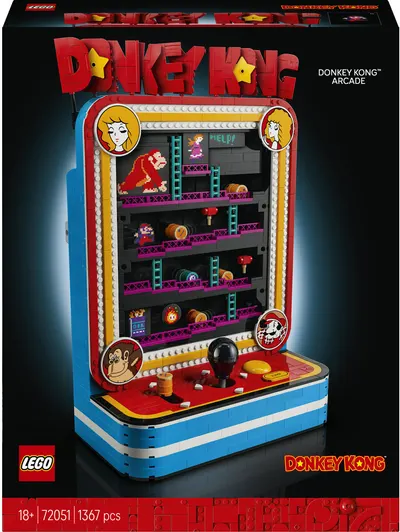 Set de construcție LEGO Super Mario – Jocul arcade Donkey Kong (72051)