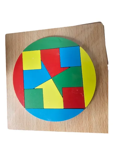 Puzzle Engros, din lemn, cu forme geometrice, diverse modele