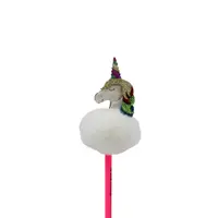 Creion figurină Unicorn alb puf alb 26cm