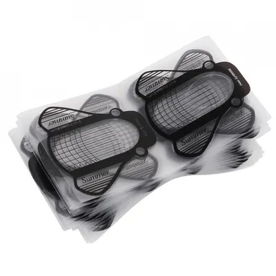Pachet 100 Sabloane pentru constructie unghii Plastifiate PVC