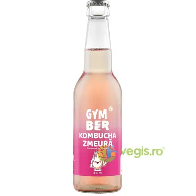 Kombucha cu Aroma de Zmeura fara Zahar Adaugat 330ml