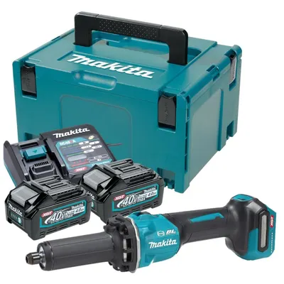 Polizor drept cu acumulator Makita - XGT, GD001GM201, 40V, 2x4Ah