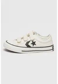 Tenisi cu inchidere velcro Star Player - Alb/Crem