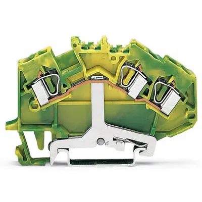 3-conductor ground terminal block; 4 mm²; suitable for Ex e II applications; center marking; for DIN-rail 35 x 15 and 35 x 7.5; CAGE CLAMP®; 4,00 mm²; green-yellow