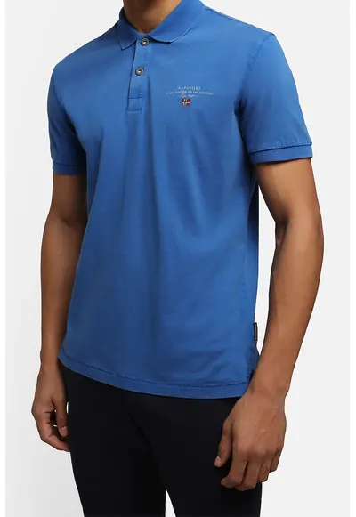 Tricou polo cu logo Elbas - Albastru royal