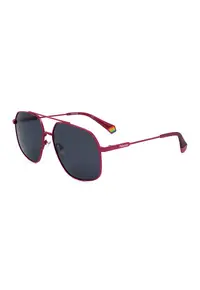 Ochelari de soare aviator unisex cu lentile polarizate - Visiniu