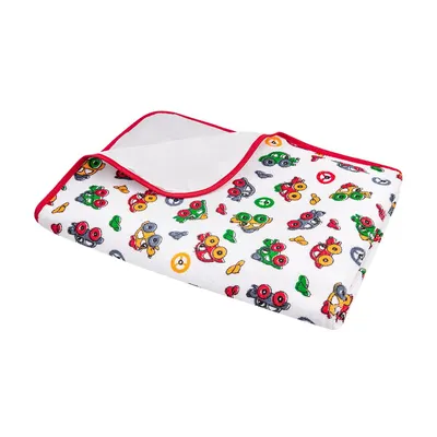 Paturica impermeabila pentru schimbat scutece Akuku 50x70cm Cars, suprafata din bumbac terry
