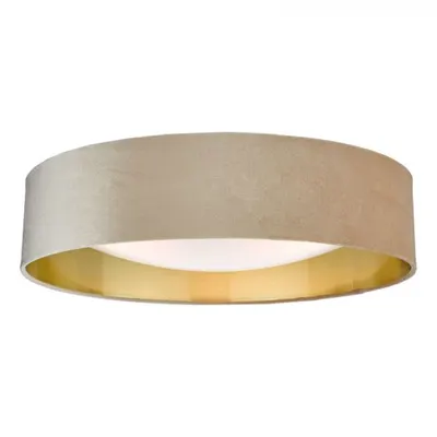 Lampa tavan Nysa 3 Light Flush Velvet Taupe Shade 60cm