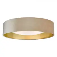Lampa tavan Nysa 3 Light Flush Velvet Taupe Shade 60cm